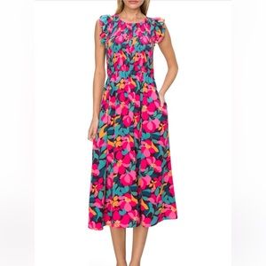 NWOT Melloday Sleeveless Smocked Bodice Mini Dress